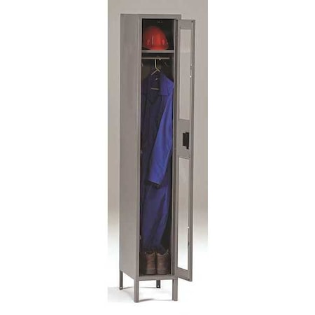 Wardrobe Locker, 15 in W, 15 in D, 78 in H, (1) Tier, (1) Wide, Gray MPN:CSL-151872-1 MED GRE