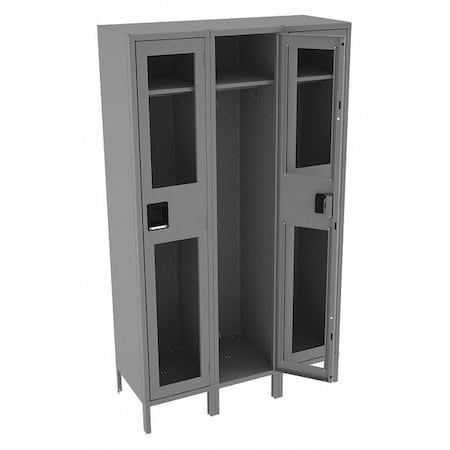 Wardrobe Locker, 45 in W, 18 in D, 78 in H, (1) Tier, (3) Wide, Gray MPN:CSL-151872-3 MED GRE