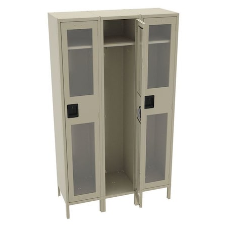 Wardrobe Locker, 45 in W, 18 in D, 78 in H, (1) Tier, (3) Wide, Sand MPN:CSL-151872-3 SAND