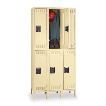 Wardrobe Locker, 36 in W, 18 in D, 78 in H, (2) Tier, (3) Wide, Sand MPN:DTK-121836-3SD