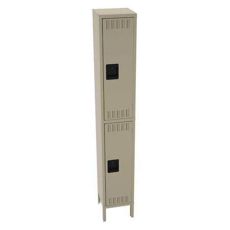 Wardrobe Locker, 12 in W, 12 in D, 78 in H, (1) Wide, (2) Tier, Sand MPN:DTS-121236-1SD