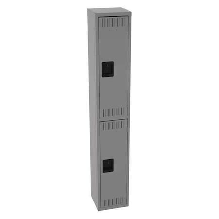 Wardrobe Locker, 12 in W, 12 in D, 72 in H, (1) Wide, (2) Tier, Medium Gray MPN:DTS-121236-AMG