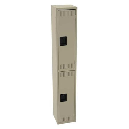Wardrobe Locker, 12 in W, 12 in D, 72 in H, (1) Wide, (2) Tier, Sand MPN:DTS-121236-ASD