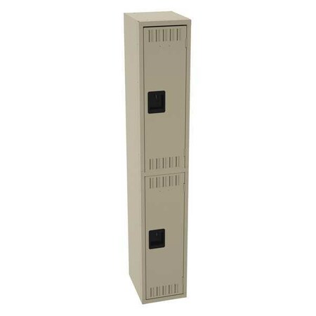 Wardrobe Locker, 12 in W, 15 in D, 72 in H, (1) Wide, (2) Tier, Sand MPN:DTS-121536-ASD