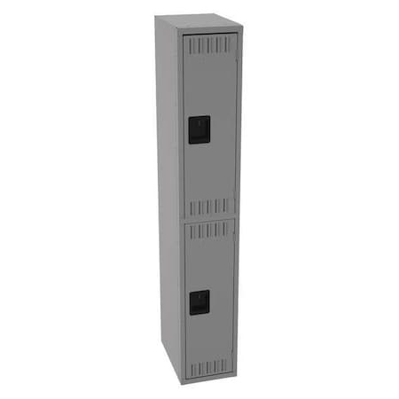 Wardrobe Locker, 12 in W, 18 in D, 36 in H, (1) Wide, (2) Tier, Medium Gray MPN:DTS-121836-AMG