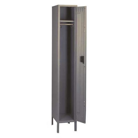Wardrobe Locker, 12 in W, 18 in D, 78 in H, (1) Tier, (1) Wide, Gray MPN:STK-121872-1 GRAY