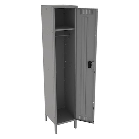 Wardrobe Locker, 15 in W, 18 in D, 78 in H, (1) Tier, (1) Wide, Gray MPN:STK-151872-1 GRAY