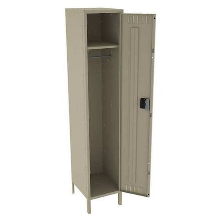Wardrobe Locker, 15 in W, 18 in D, 78 in H, (1) Tier, (1) Wide, Sand MPN:STK-151872-1SD