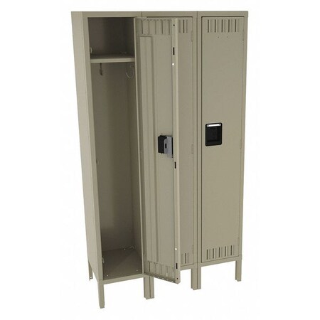 Wardrobe Locker, 36 in W, 15 in D, 66 in H, (1) Tier, (3) Wide, Sand MPN:STS-121560-3SD