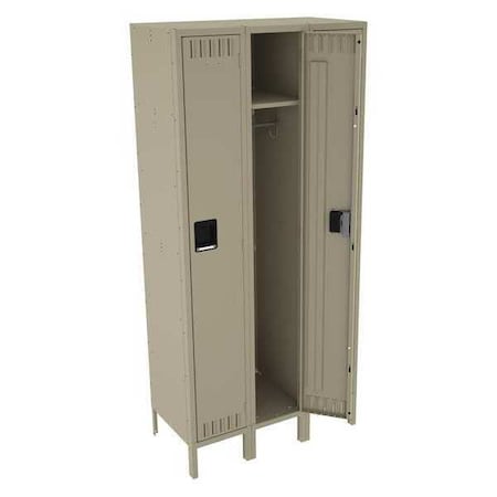 Wardrobe Locker, 36 in W, 15 in D, 78 in H, (1) Tier, (3) Wide, Sand MPN:STS-121572-3SD