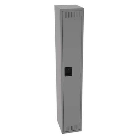 Wardrobe Locker, 12 in W, 15 in D, 72 in H, (1) Tier, (1) Wide, Medium Gray MPN:STS-121572-AMG