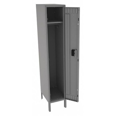 Wardrobe Locker, 12 in W, 18 in D, 66 in H, (1) Tier, (1) Wide, Medium Gray MPN:STS-121860-1MG