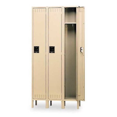 Wardrobe Locker, 36 in W, 18 in D, 78 in H, (1) Tier, (3) Wide, Sand MPN:STS-121872-3 SAND