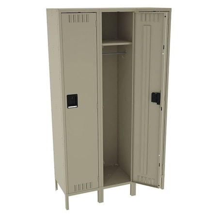 Wardrobe Locker, 45 in W, 18 in D, 78 in H, (1) Tier, (3) Wide, Sand MPN:STS-151872-3 SAND