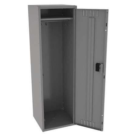 Wardrobe Locker, 18 in W, 18 in D, 60 in H, (1) Tier, (1) Wide, Medium Gray MPN:STS-181860-AMG