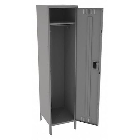 Wardrobe Locker, 18 in W, 21 in D, 78 in H, (1) Tier, (1) Wide, Medium Gray MPN:STS-182172-1MG
