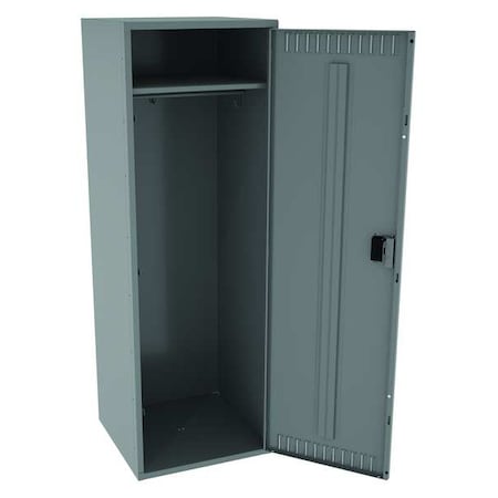 Wardrobe Locker, 24 in W, 24 in D, 72 in H, (1) Tier, (1) Wide, Medium Gray MPN:STS-242472-AMG