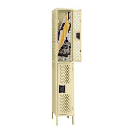 Wardrobe Locker, 12 in W, 18 in D, 78 in H, (1) Wide, (2) Tier, Sand MPN:VDL-121836-1SND