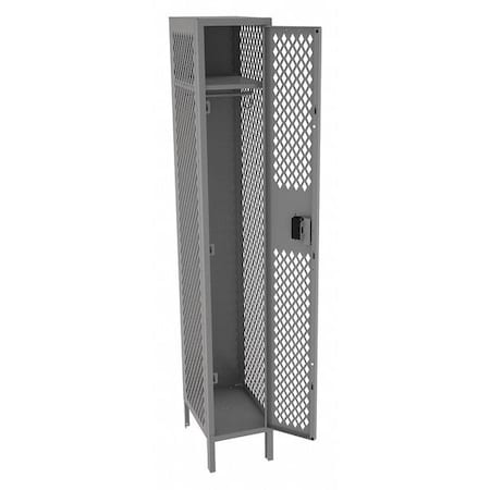 Wardrobe Locker, 12 in W, 18 in D, 78 in H, (1) Tier, (1) Wide, Gray MPN:VSL-121872-1MED GRAY