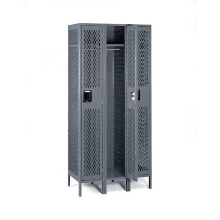 Wardrobe Locker, 36 in W, 18 in D, 78 in H, (1) Tier, (3) Wide, Gray MPN:VSL-121872-3MED GRAY