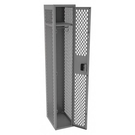 Wardrobe Locker, 12 in W, 18 in D, 72 in H, (1) Tier, (1) Wide, Gray MPN:VSL-121872-AMED GRAY