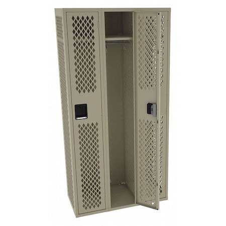 Wardrobe Locker, 36 in W, 18 in D, 72 in H, (1) Tier, (3) Wide, Sand MPN:VSL-121872-CSND