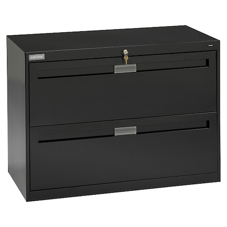 36 in W 2 Drawer Lateral File Cabinet, Black MPN:LPL3624L20 BLACK
