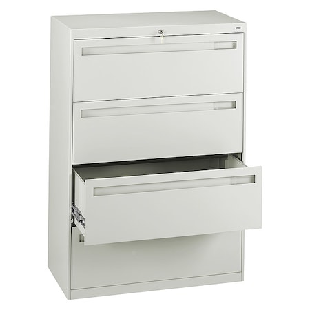 36 in W 4 Drawer Lateral File Cabinet, Light Gray MPN:LPL3648L40 LGHT GREY