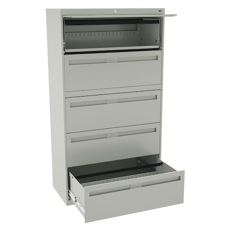 36 in W 5 Drawer Lateral File Cabinet, Light Gray MPN:LPL3660L50 LGHT GREY