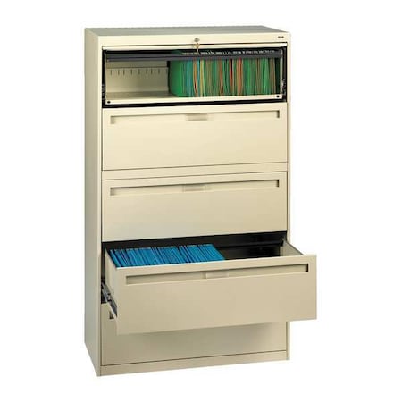 36 in W 5 Drawer Lateral File Cabinet, Champagne/Putty MPN:LPL3660L50 PUTTY