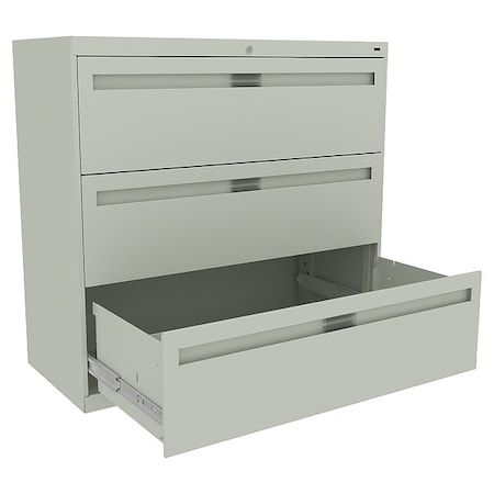 42 in W 3 Drawer Lateral File Cabinet, Light Gray MPN:LPL4236L30 LGHT GREY