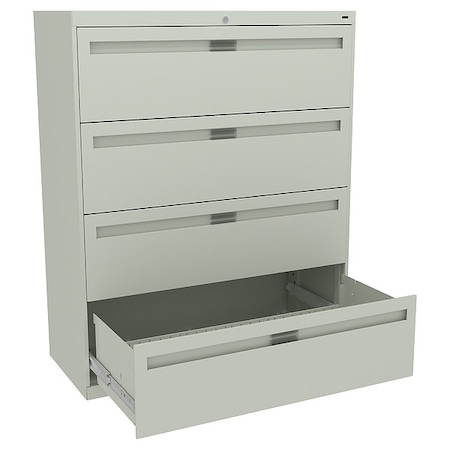 42 in W 4 Drawer Lateral File Cabinet, Light Gray MPN:LPL4248L40 LGHT GREY
