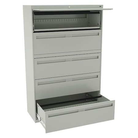 42 in W 5 Drawer Lateral File Cabinet, Light Gray MPN:LPL4260L50 LGHT GREY