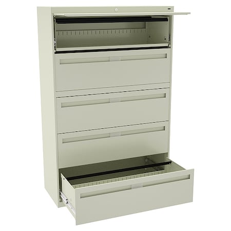42 in W 5 Drawer Lateral File Cabinet, Champagne/Putty MPN:LPL4260L50 PUTTY