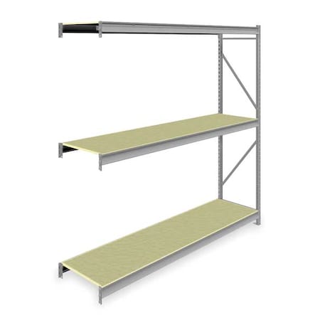 Add-On Bulk Storage Rack, 24 in D, 96 in W, 3 Shelves, Gray MPN:6940