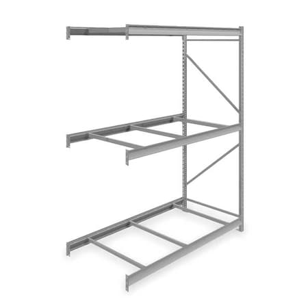 Add-On Bulk Storage Rack, 36 in D, 72 in W, 3 Shelves, Gray MPN:6940