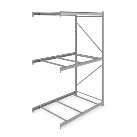Add-On Bulk Storage Rack, 48 in D, 72 in W, 3 Shelves, Gray MPN:6940