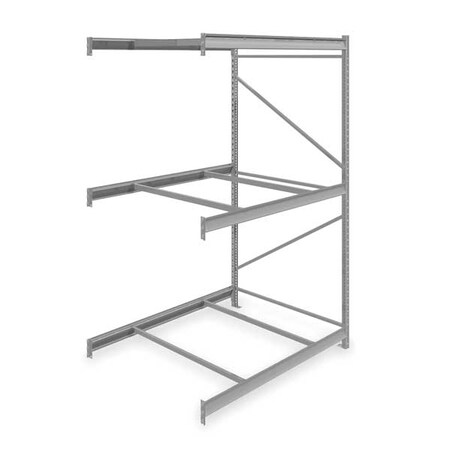 Add-On Bulk Storage Rack, 48 in D, 60 in W, 3 Shelves, Gray MPN:6940
