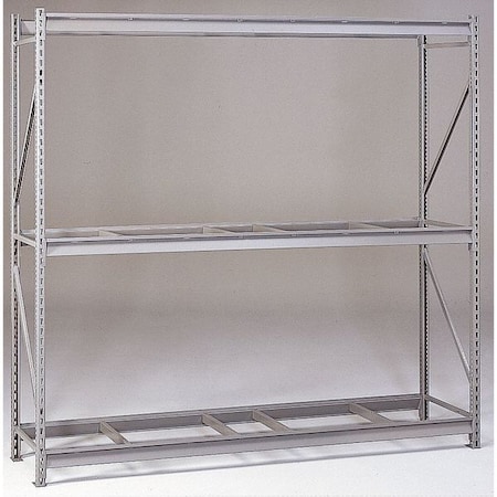 Starter Bulk Storage Rack, 48 in D, 72 in W, 3 Shelves, Gray MPN:6940