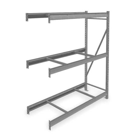 Add-On Bulk Storage Rack, 24 in D, 60 in W, 3 Shelves, Gray MPN:6940