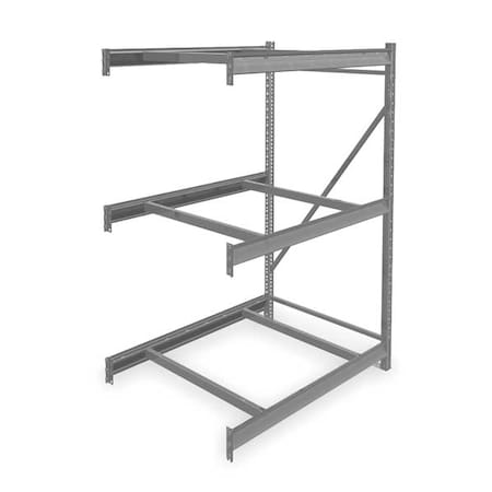 Add-On Bulk Storage Rack, 36 in D, 48 in W, 3 Shelves, Gray MPN:6940