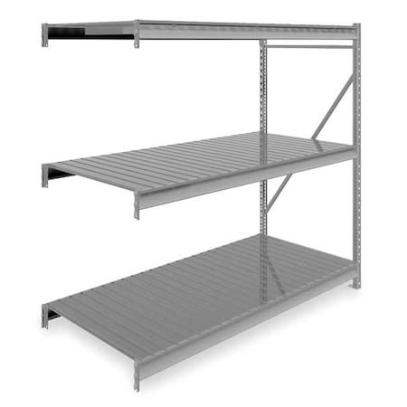 Add-On Bulk Storage Rack, 36 in D, 72 in W, 3 Shelves, Gray MPN:6940