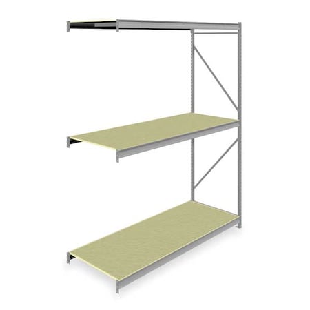 Add-On Bulk Storage Rack, 36 in D, 96 in W, 3 Shelves, Gray MPN:6940