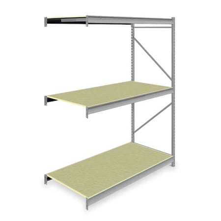 Add-On Bulk Storage Rack, 36 in D, 72 in W, 3 Shelves, Gray MPN:6940