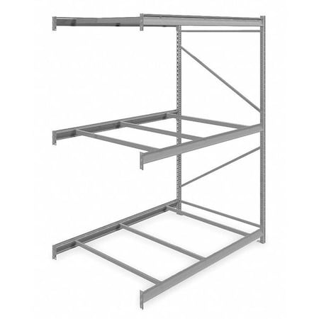 Add-On Bulk Storage Rack, 48 in D, 72 in W, 3 Shelves, Gray MPN:6940