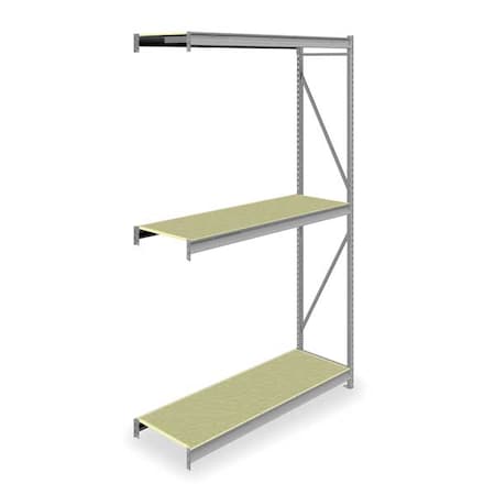 Add-On Bulk Storage Rack, 24 in D, 72 in W, 3 Shelves, Gray MPN:6940