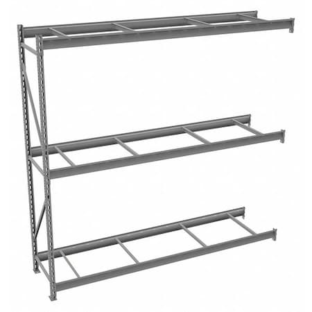 Add-On Bulk Storage Rack, 24 in D, 96 in W, 3 Shelves, Gray MPN:6940