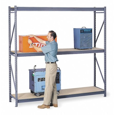 Starter Bulk Storage Rack, 24 in D, 96 in W, 3 Shelves, Gray MPN:6940