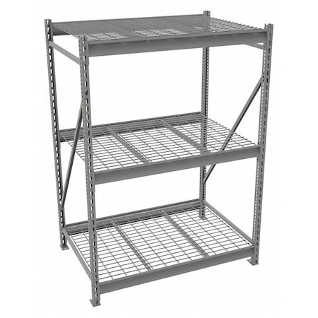 Starter Bulk Storage Rack, 36 in D, 48 in W, 3 Shelves, Gray MPN:6940