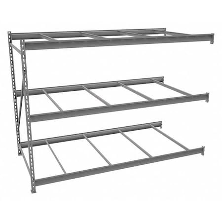 Add-On Bulk Storage Rack, 48 in D, 96 in W, 3 Shelves, Gray MPN:6940